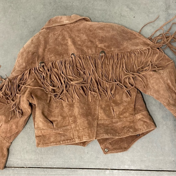 G4000 Leather Fringe Vintage Jacket - Picture 1 of 3